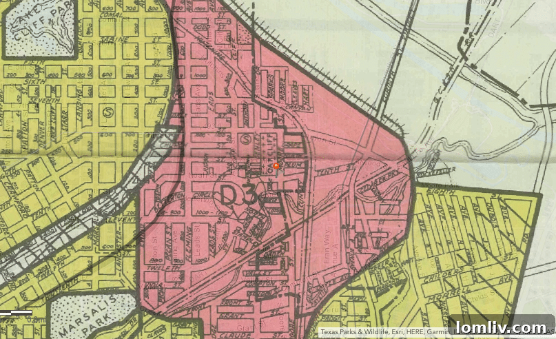 Tenth Street on a 1930s Redlining Map