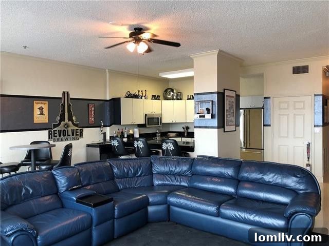 Texas Motor Speedway Twin 200 Tuesday Thunder 6 Compact, modern kitchen with open layout connected to the living area in a TMS condo