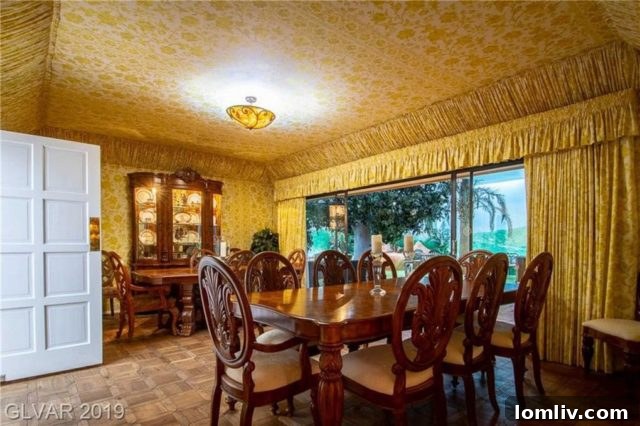 Kitchen with original 1970s appliances and design in the bunker