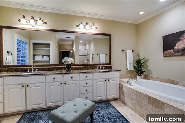 Elegant Master Bathroom Separate Shower