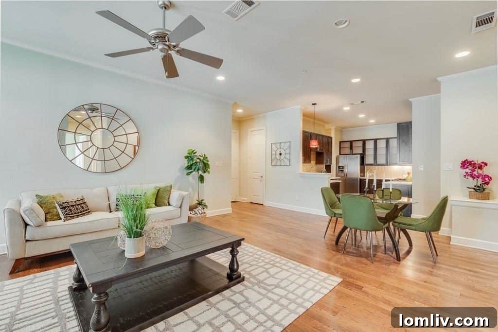 Immaculate interior of a luxury TCU condo, showcasing cleanliness and modern design.