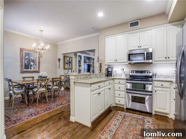 Kitchen and dining area with modern appliances