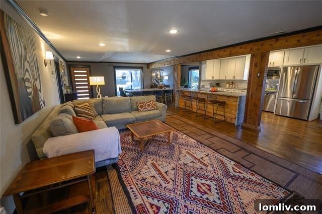 Modern kitchen with updated appliances, ample counter space, and stylish cabinetry in the $440K Dallas home.