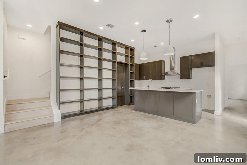 Modern kitchen with extensive shelving at 3908 Bryce Avenue