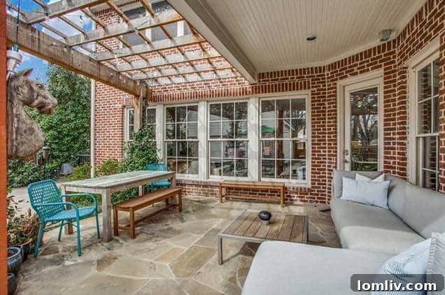 Bryan Parkway Tudor - Backyard Patio and Pool