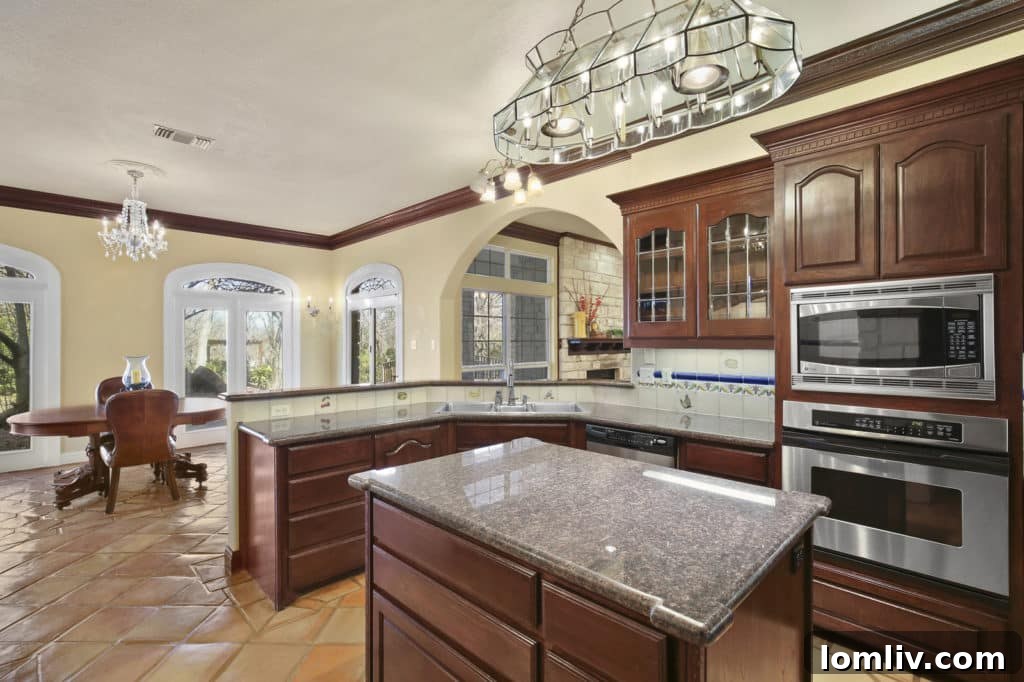 Expansive outdoor space with well-maintained lawn and mature trees, offering ample room for activities