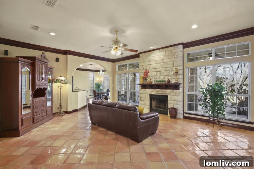 Another perspective of the sprawling garden, highlighting its depth and privacy