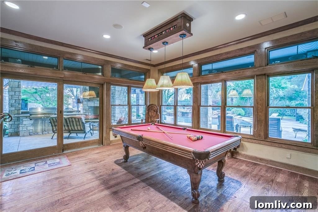 Contemporary open-plan area suitable for various activities, including games