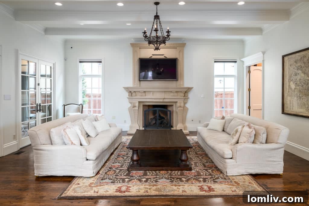 Chic Interior Design and Sophisticated Furnishings in a Dallas Luxury Property