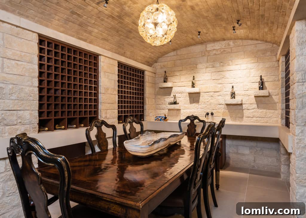Temperature-controlled wine cellar with Catalan vaulted ceiling