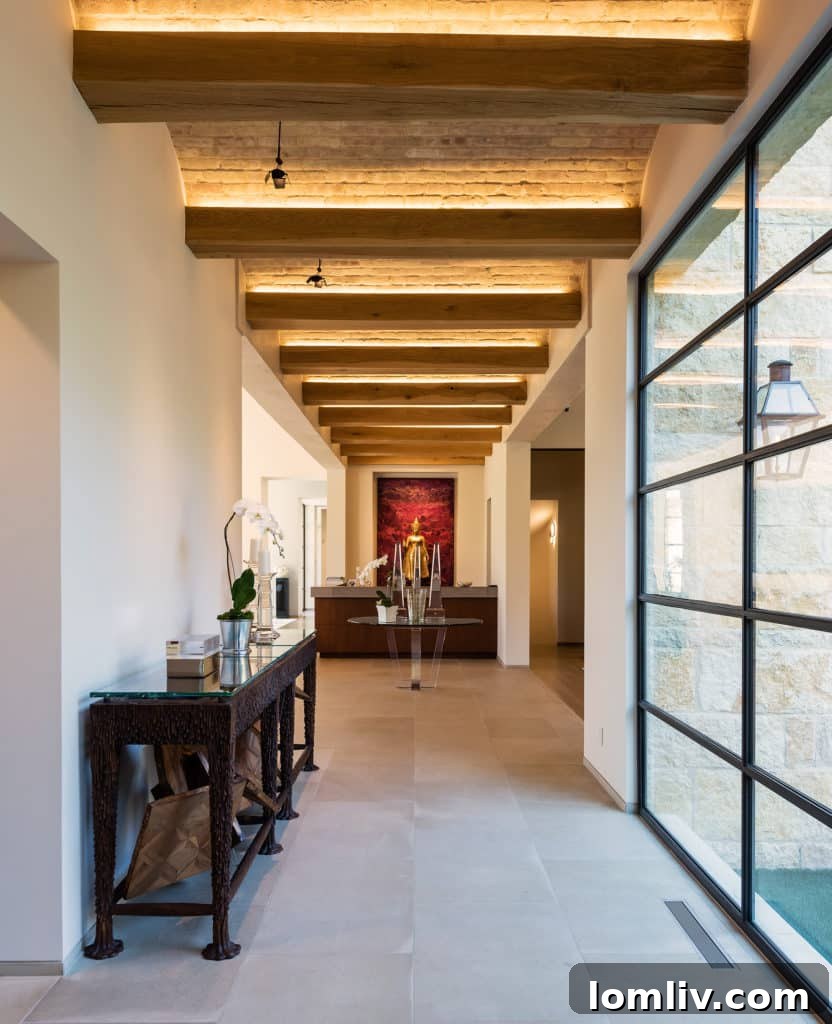 Highland Park Texas Modern home interior with sophisticated lighting