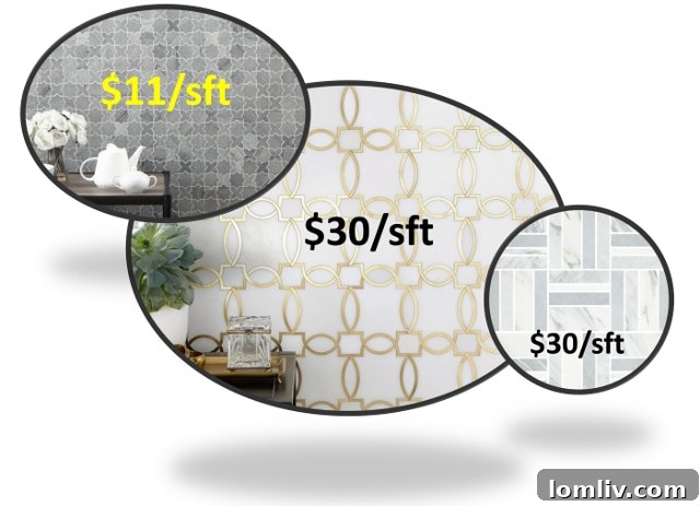 Affordable and Mid-Range Mosaic Tile Options