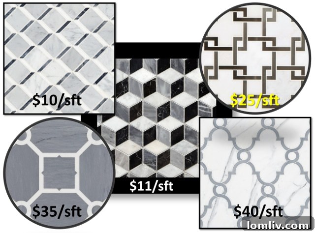 Contemporary Geometric Mosaic Tile Designs