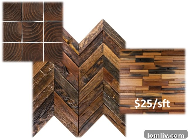 Sound-Dampening Wood Mosaic Tiles