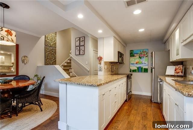 Bright and airy kitchen with modern appliances and stylish finishes in the Perry Heights townhome