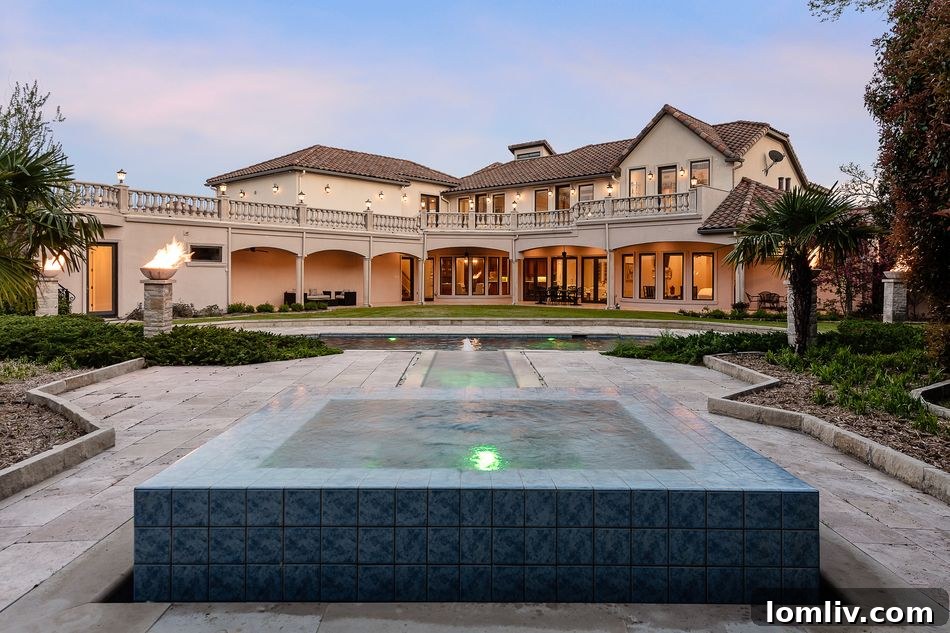 Grand foyer of a luxury home in Preston Hollow
