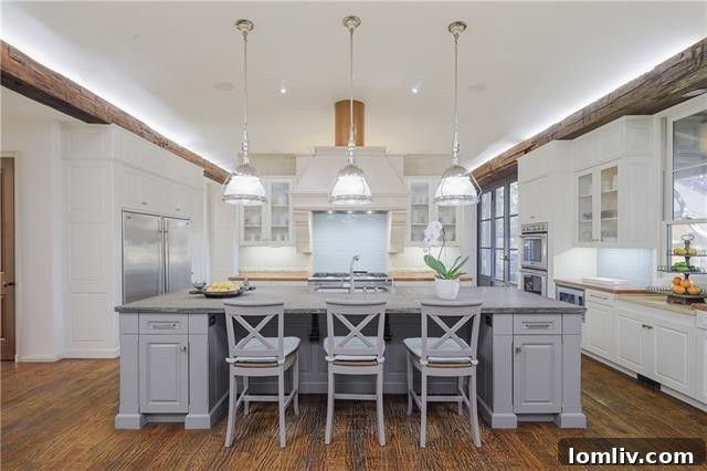 Breakfast room with limestone wall