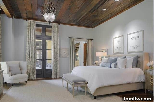 Master bathroom with copper soaking tub