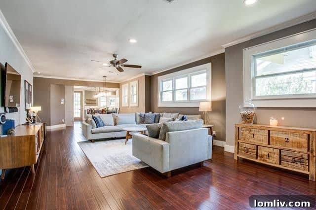 Elegant Living Room in Renovated Craftsman Home