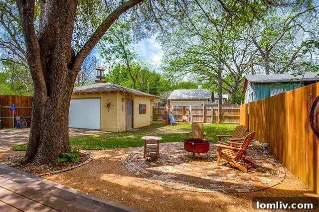 Private Fenced Backyard with Patio and Fire Pit