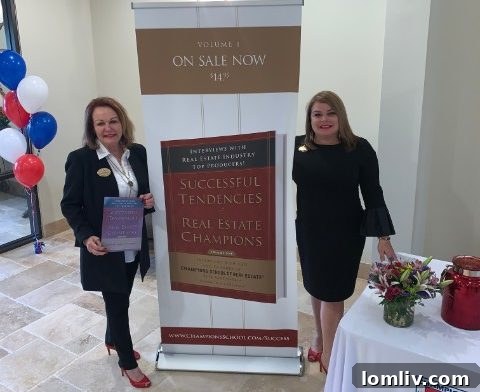 Champions School of Real Estate Elevates Austin's Real Estate Future with Grand Opening 4 Rita Santamaria, CEO & Founder of Champions School of Real Estate, and president Kimberly Dydalewicz pose with a banner promoting the national release of Rita Santamaria’s new book series, Successful Tendencies of Real Estate Champions.