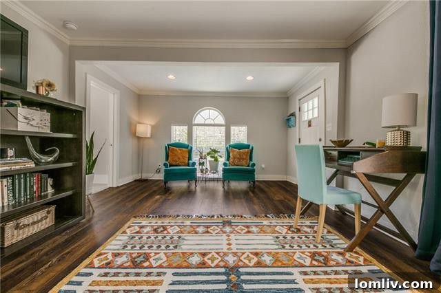 Interior view of the open-concept living area and kitchen at 2207 Alabama Avenue