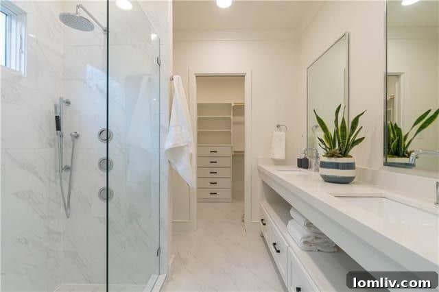 Luxurious bathroom with modern fixtures