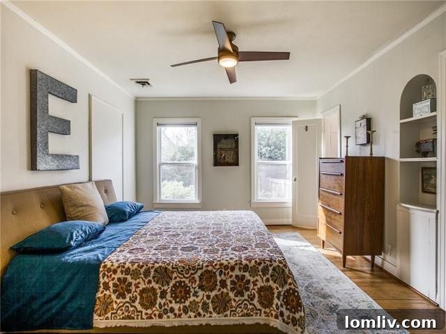 Cozy living room with fireplace and unique accents