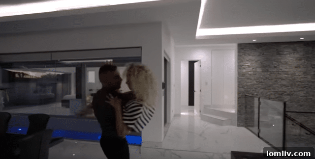 Animated GIF of models dancing and twirling in a real estate video