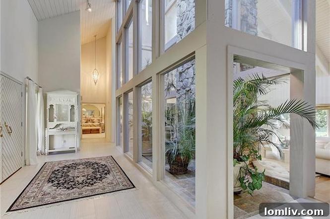 Interior courtyard of a luxury home in Fox Glen