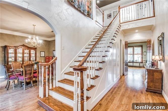 Spacious living room with elegant decor in Hackberry Creek home