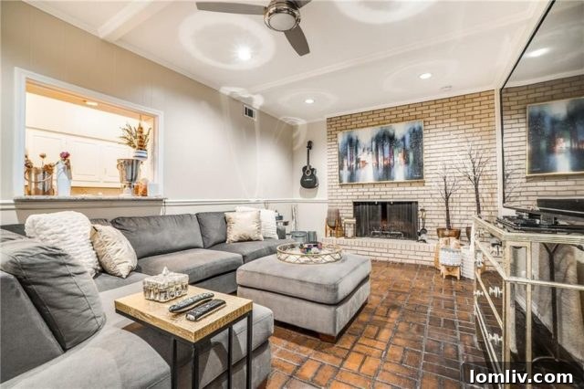 North Dallas Midcentury Masterpiece Claims Weekly Rental Spotlight 5 Cozy Den with Fireplace, Wellcrest Drive
