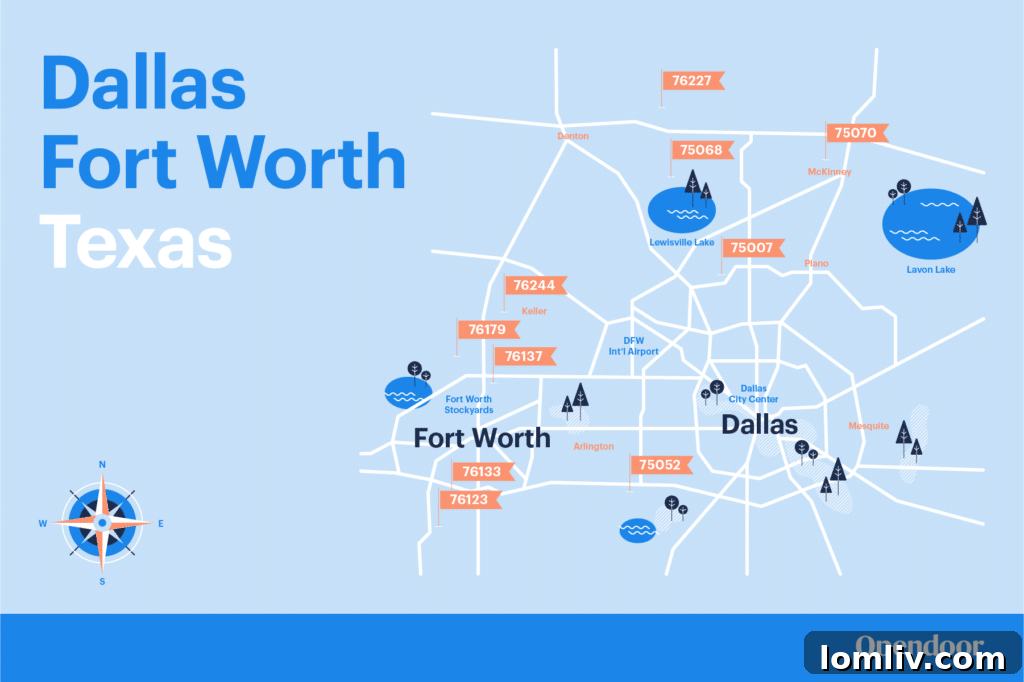 Hot Zip Code Your Fast Track to a Home Sale 3 Map showing hot real estate markets in North Texas