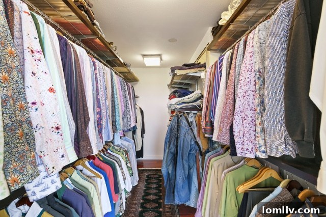 Generous Elfa Closet System in Master Bedroom