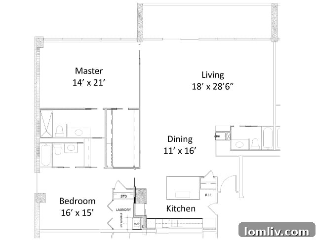 The Athena Dallas Condo Floorplan