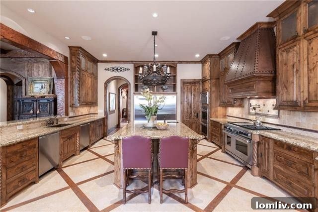 Gourmet Chef's Kitchen with Modern Appliances in Dallas Luxury Home