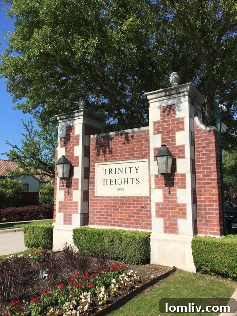 Architectural detail of a home in Trinity Heights, Fort Worth