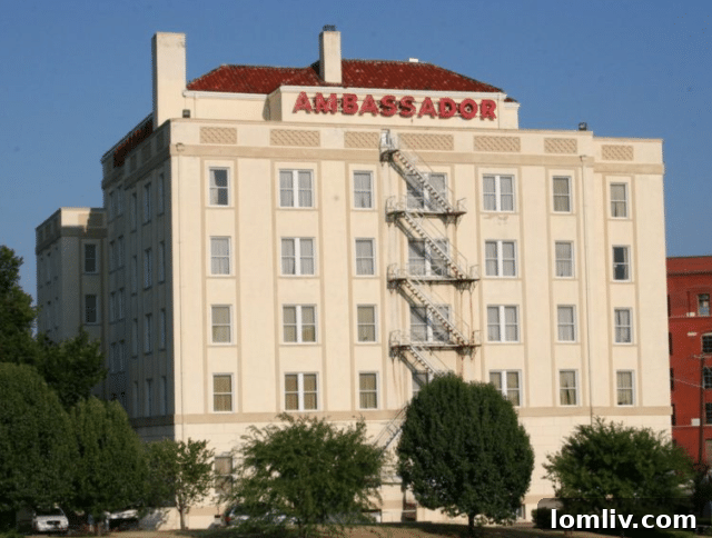 Architectural rendering or historical photo related to the Ambassador Hotel redevelopment plans prior to the fire.