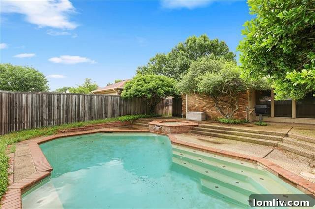 West Plano Gem: Walk to Dining & Entertainment for Just $315K 6 Private Backyard with Sparkling Pool, Spa, and Covered Patio