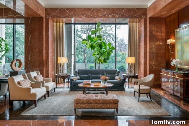 Spacious walk-in closet in a high-end Dallas condominium