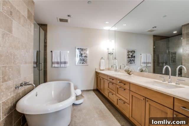 Modern bathroom Dallas condo