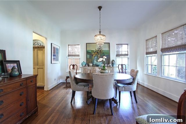 Dining Area with Historic Details and Natural Light