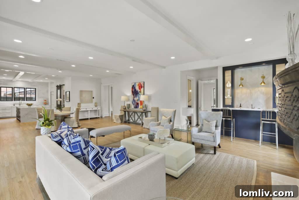 Detailed shot of the elegant fireplace mantel and decor in the family room