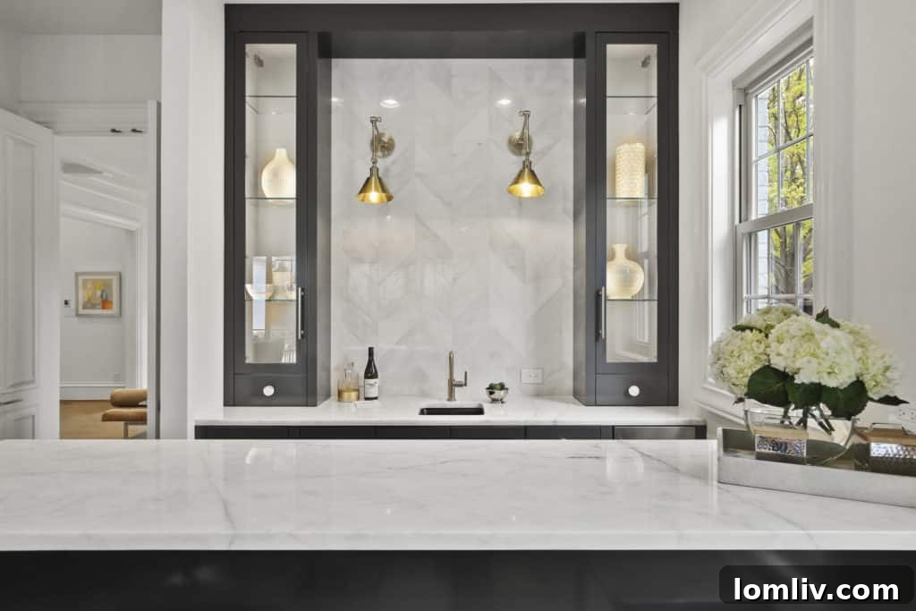 Another perspective of the refined family room, showing the seamless flow and luxurious finishes