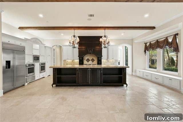 Frisco Starwood Luxury Residence Commands $2.3 Million 7 Close-up of bespoke cabinetry and desk in the elegant executive study