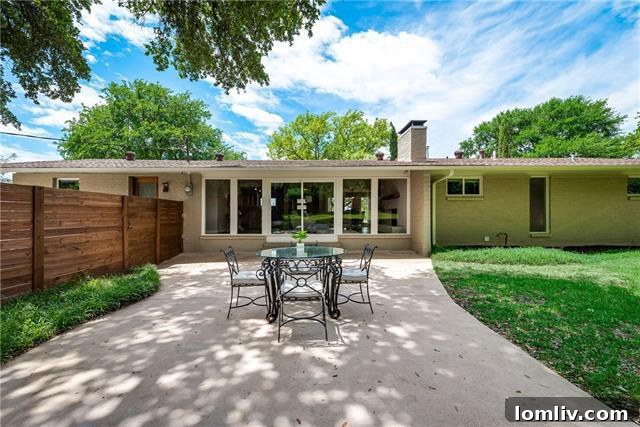 Outdoor patio with modern storage unit, ideal for entertaining and practical living in Dallas