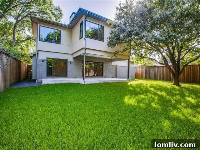 Spacious outdoor patio area