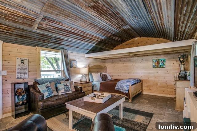 Well-equipped kitchen inside the tiny house, maximizing small space