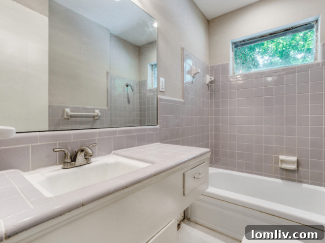 Modern kitchen with stainless steel appliances, new countertops, and tile backsplash in Dallas rental