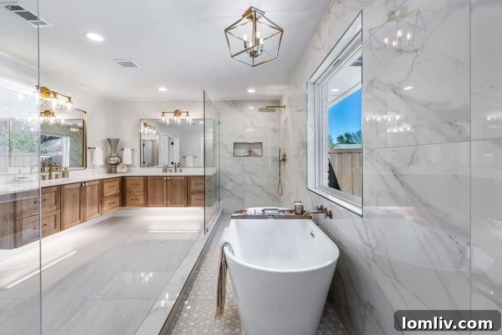 Luxurious European-style wet area bathroom with dual shower heads and sleek design